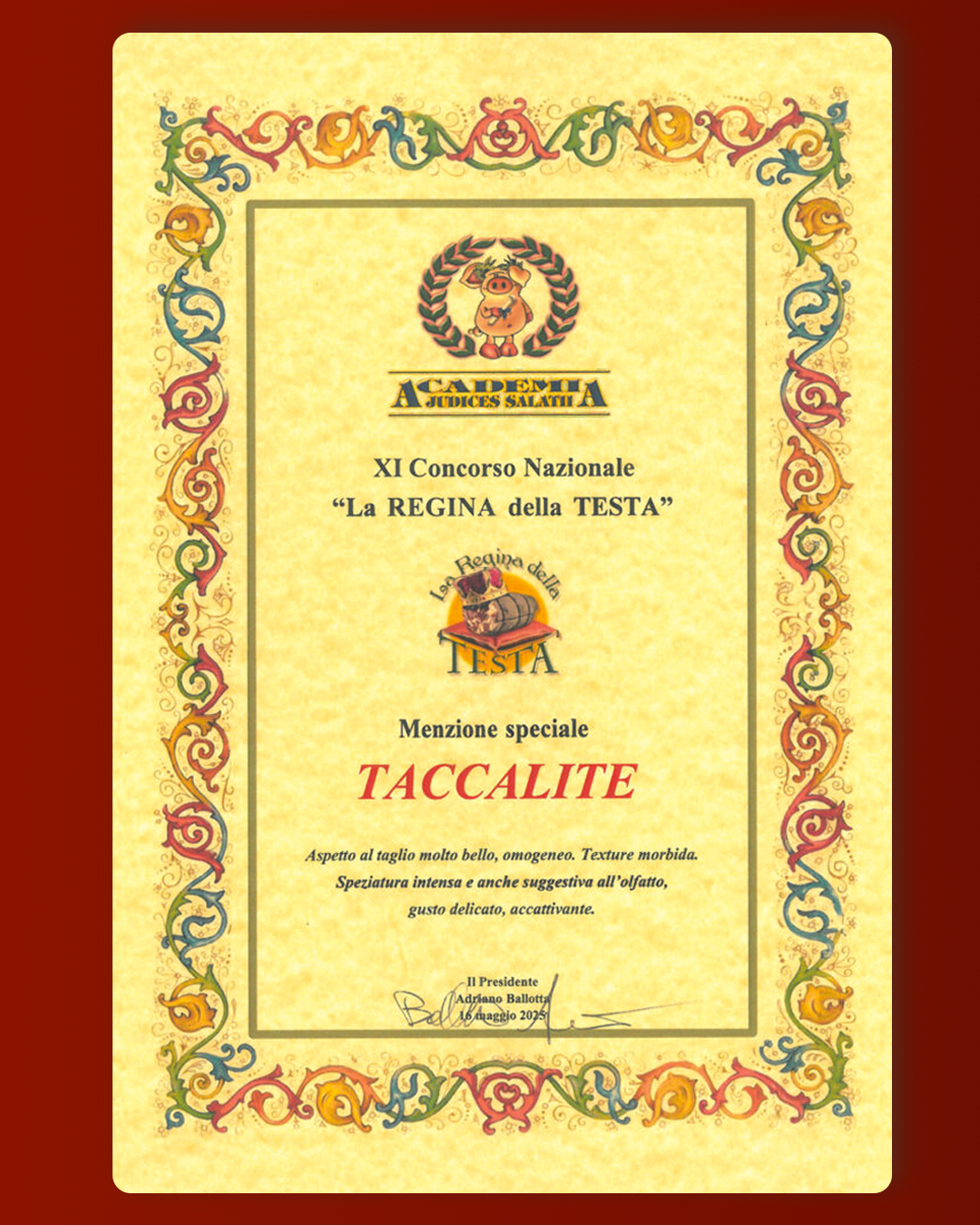 La regina della testa coppa di testa Taccalite